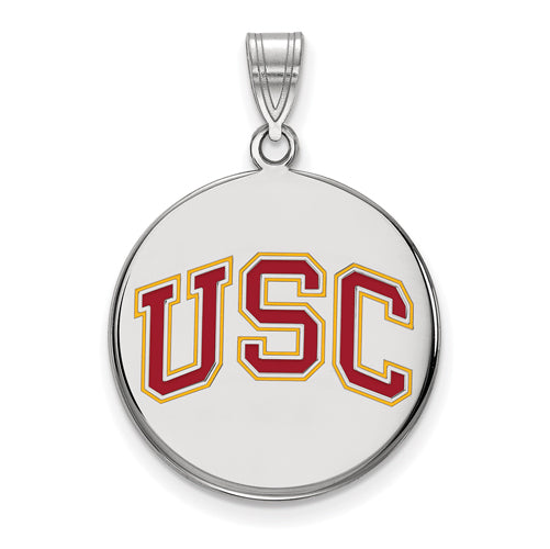 SS Univ of Southern California Large Enamel Disc Pendant