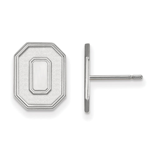 10kw Ohio State U Small Athletic "O" Post Earrings
