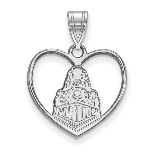 SS Purdue Train Logo Pendant in Heart