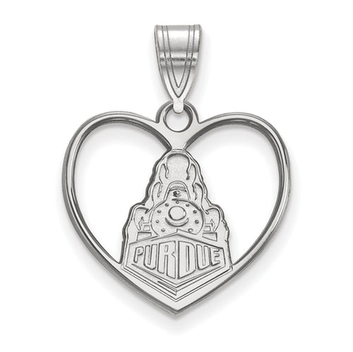 SS Purdue Train Logo Pendant in Heart