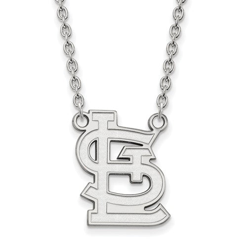 SS MLB  St. Louis Cardinals Large Cap Logo Pendant w/Necklace