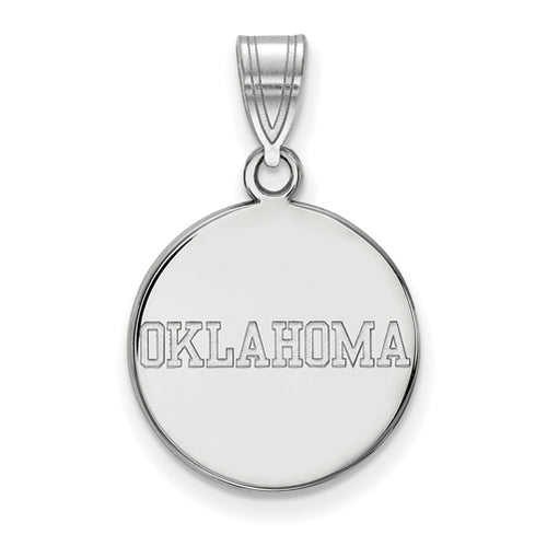 SS University of Oklahoma Medium "OKLAHOMA" Disc Pendant