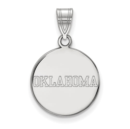 14kw University of Oklahoma Medium "OKLAHOMA" Disc Pendant