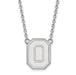 10kw Ohio St U Large Athletic "O" Pendant w/Necklace