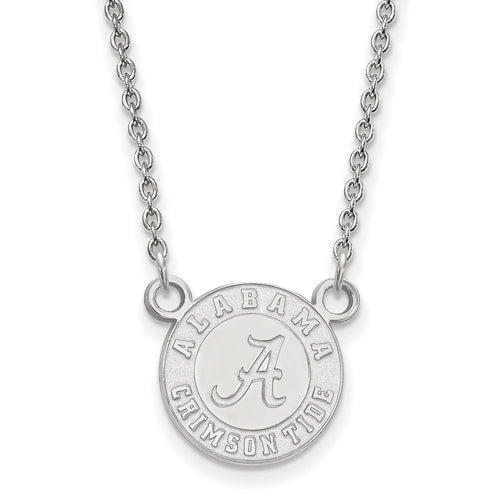SS University of Alabama Small Disc Pendant w/Necklace