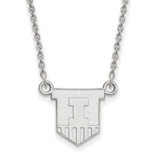 14kw University of Illinois Small Victory Badge Pendant w/Necklace