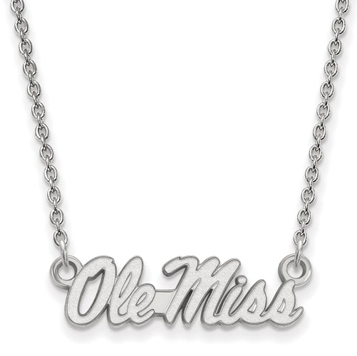 10kw University  of Mississippi Small Script Ole Miss Necklace