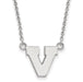 SS University of Virginia Small V Logo Pendant w/Necklace