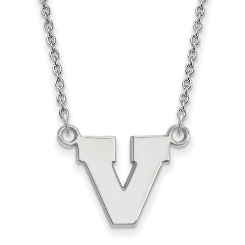 14kw University of Virginia Small V Logo Pendant w/Necklace