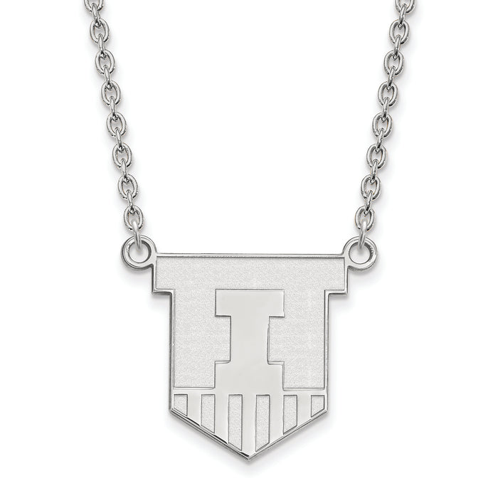 10kw University of Illinois Large Victory Badge Pendant w/Necklace