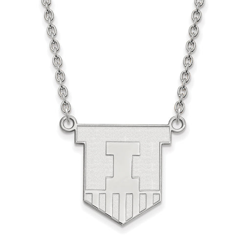 SS University of Illinois Large Victory Badge Pendant w/Necklace