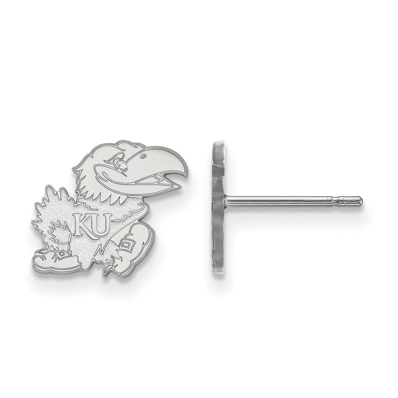 10kw University of Kansas XS Post Right Jayhawk Earrings