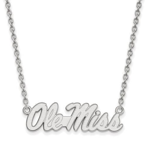 SS University  of Mississippi Large Script Ole Miss Necklace