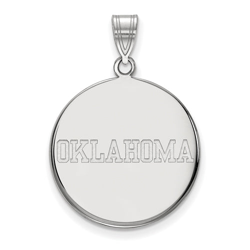 14kw University of Oklahoma Large "OKLAHOMA" Disc Pendant