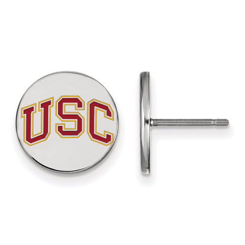 SS Univ of Southern California XS Enamel Disc Earrings