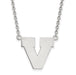 14kw University of Virginia Large V Logo Pendant w/Necklace