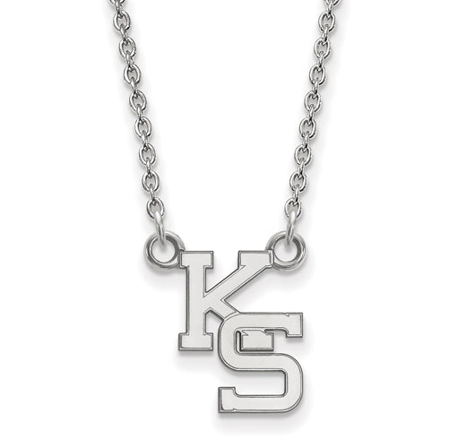 14kw Kansas State University Small KS Pendant w/Necklace