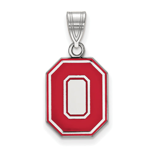 SS Ohio State U Medium Enamel Athletic "O" Pendant