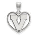 SS University of Virginia V Logo Pendant in Heart