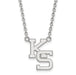SS Kansas State University Large KS Pendant w/Necklace