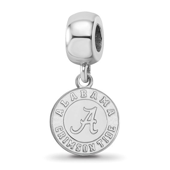 Silver Univ of Alabama Crimson Tide Small Dangle Bead Charm
