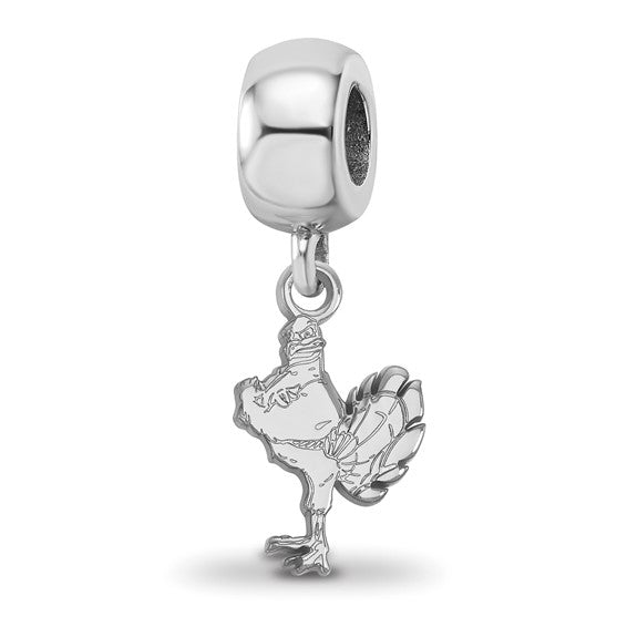 SS Virginia Tech HokieBird Small Dangle Bead Charm