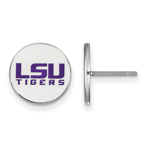 SS Louisiana State University Small Enamel Disc Earrings