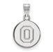 14kw Ohio State U Small Athletic "O" Disc Pendant