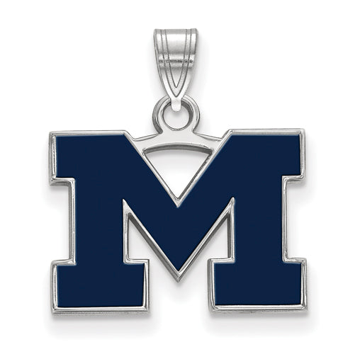 SS University of Michigan Small Blue Enamel Pendant