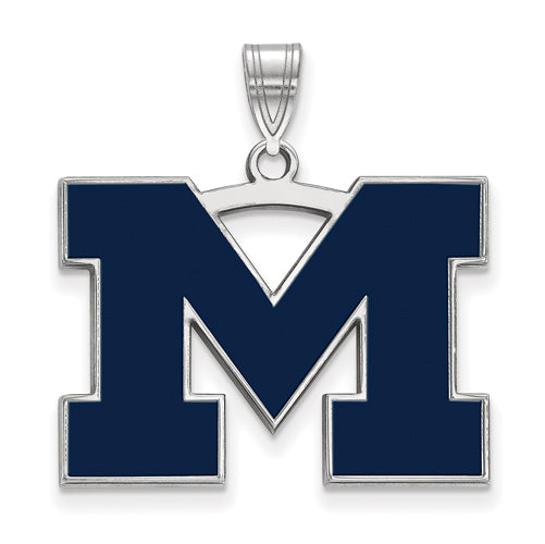 SS University of Michigan Large Blue Enamel Pendant