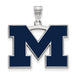 SS University of Michigan Large Blue Enamel Pendant