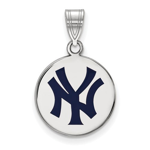 SS MLB  New York Yankees Medium Enamel NY Disc Pendant