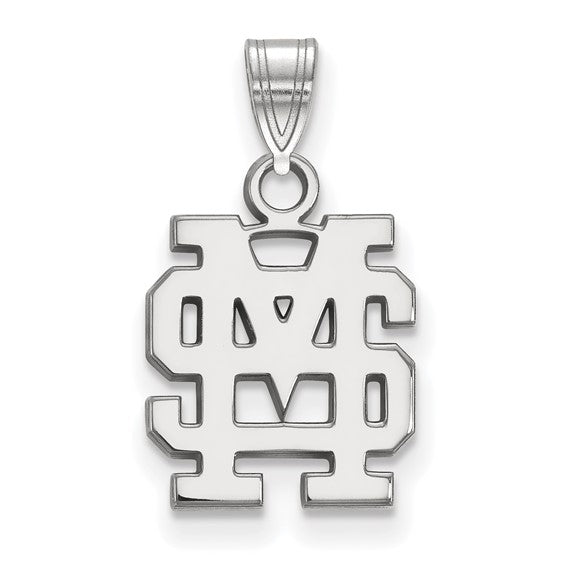 10kw Mississippi State University Small Interlocking MS Pendant
