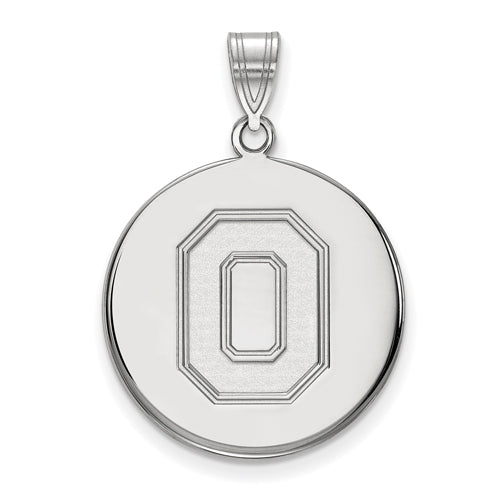 14kw Ohio State U Large Athletic "O" Disc Pendant