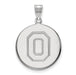 14kw Ohio State U Large Athletic "O" Disc Pendant