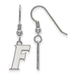 SS Univ of Fl Letter F Small Dangle Wire Earrings