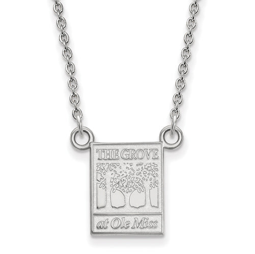 10kw University  of Mississippi Small The Grove at Ole Miss Necklace