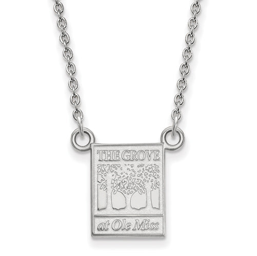 SS University  of Mississippi Small The Grove at Ole Miss Necklace