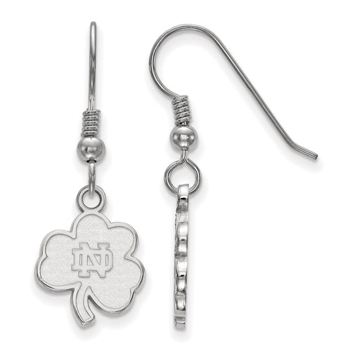 SS University of Notre Dame Small Dangle Wire Earrings
