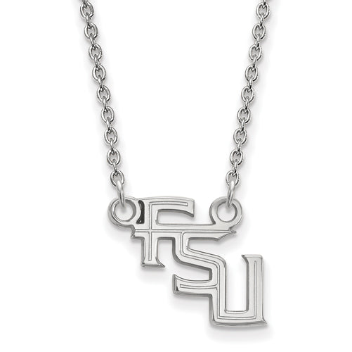 14kw Florida State University Small FSU Pendant w/Necklace