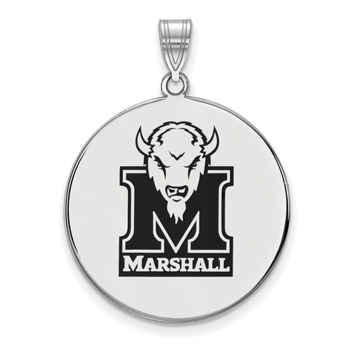 SS Marshall University XL Enamel Thundering Herd Disc Pendant