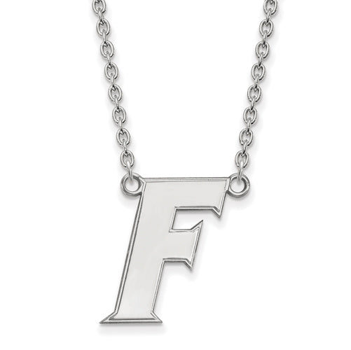 SS University of Florida Large Letter F Pendant w/Necklace