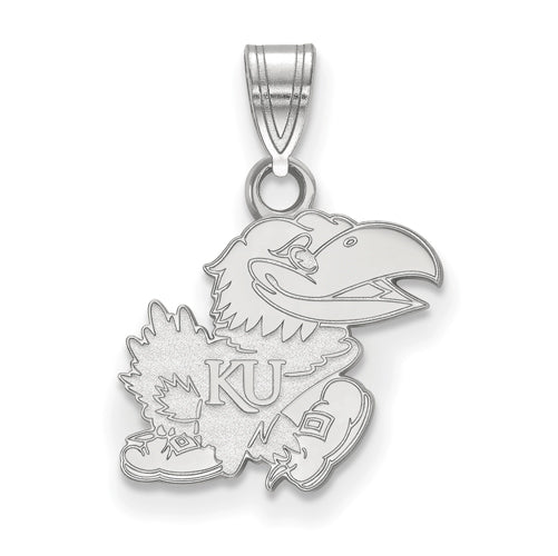 14kw University of Kansas Small Right Jayhawk Pendant