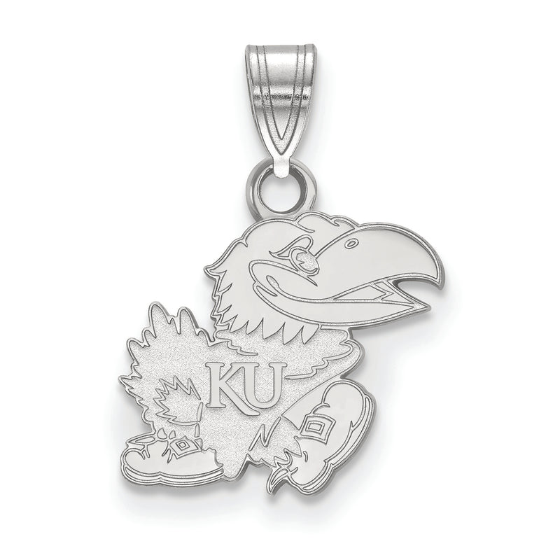 10kw University of Kansas Small Right Jayhawk Pendant
