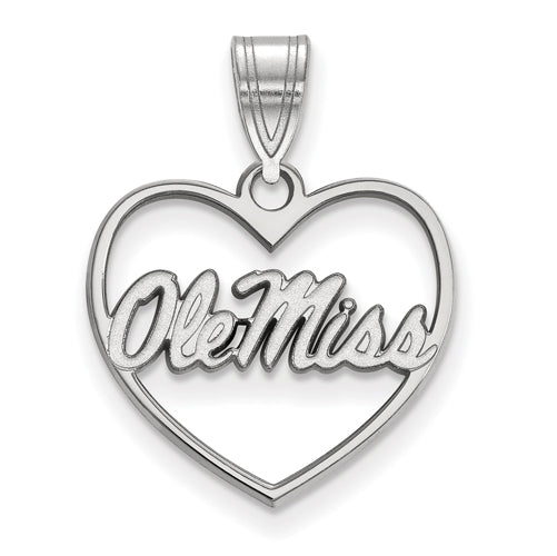 SS University  of Mississippi Pendant in Heart