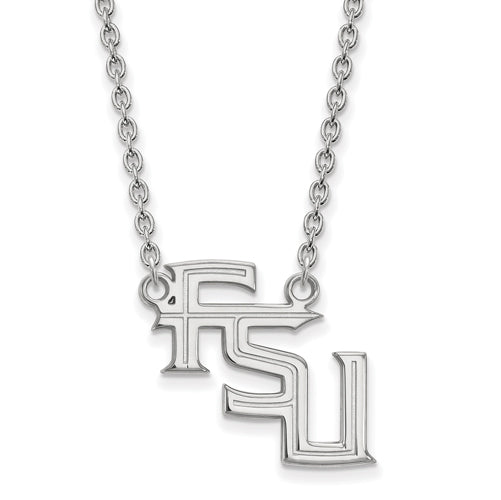 14kw Florida State University Large FSU Pendant w/Necklace
