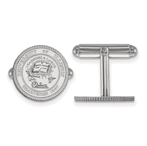 SS University of Illinois Crest Cuff Links