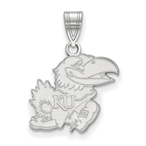 14kw University of Kansas Medium Right Jayhawk Pendant