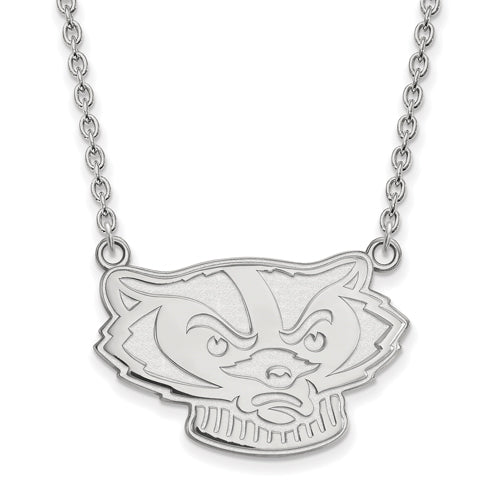 SS University of Wisconsin Large Badgers Pendant w/Necklace