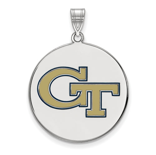 SS Georgia Institute of Technology XL Enamel Disc Pendant